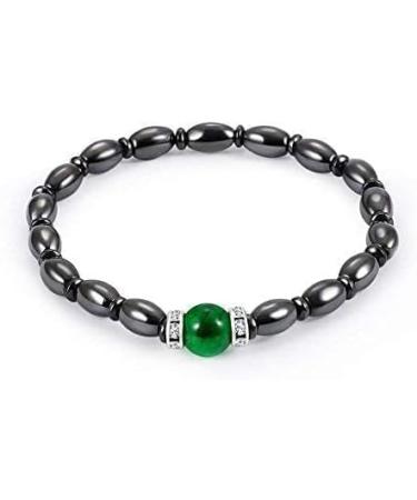 ZJchao Magnetic Bracelet for Weight Reduction | Health Jewelry with Black & Green Stones | Perfect Gift for Men & Women - Buy Online on GoSupps.com