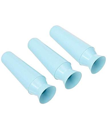 DMV Scleral Cup Large Contact Lens Handler -3 Pack - Inserts and Removes Scleral Contact Lenses and Prosthetic Eyes Dark Blue (Light Blue)