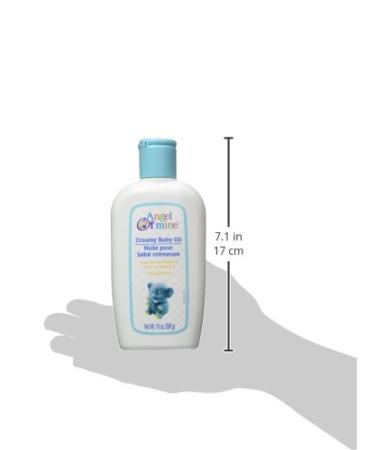 Angel of Mine Creamy Baby Oil with Aloe Vera & Vitamin E - 10 oz | Gentle Moisturizing Formula - Buy Online on GoSupps.com