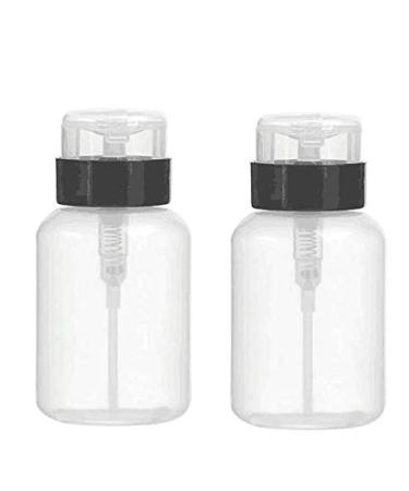 DNHCLL 2PCS 200ML(6.8oz) Push Down Empty Lockable Pump Dispenser Bottle for Nail Polish and Makeup Remover