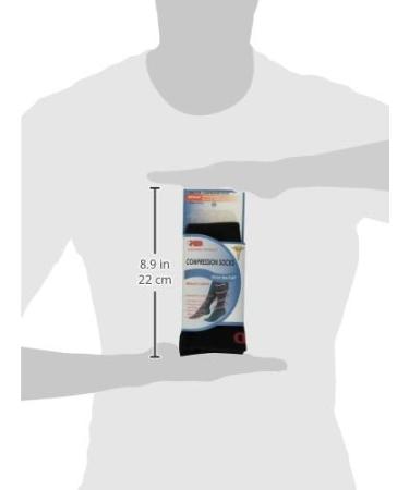 Buy Ribbed Cotton Compression Socks with Cushion - Black Medium | Best Support & Comfort for Travel & Daily Use | International Shipping Available - Buy Online on GoSupps.com