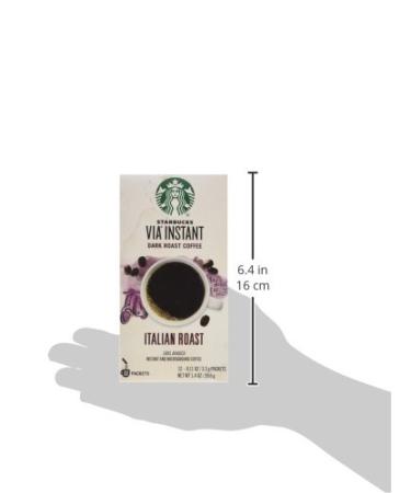 Starbucks VIA Italian Roast Coffee 1.4oz - 12 Packets - Buy Online on GoSupps.com