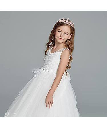 Vofler Rose Gold Tiara Crown with Pink Crystal - Vintage Rhinestone Headband for Women - Ideal for Bride, Prom, Wedding, Pageant - Rose Gold/Pink - Buy Online on GoSupps.com