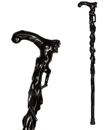 Wooden Cane Solid Walking Stick Wooden Cane Faucet Crutches Redwood Root Engraving Cane Elderly Staff Walking Stick Walker Birthday Gift for Elderly Seniors (Color : Redbrown) (Grayb Innovate