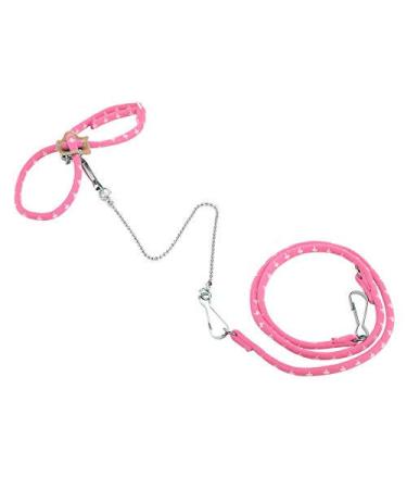 Hamster Harness adjustable outside training Leading Leash Course Rope Anti-Bite Breast belt vest leash for hamster Gerbil Ratte Mouse Ferret Chinchilla Sailing aircraft squirrel pink dogs