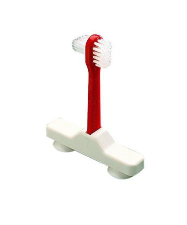 One-Handed Denture Brush with Suction Cups