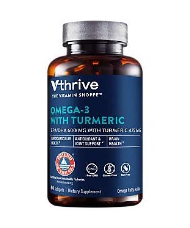 Omega-3 with Turmeric - EPA/DHA 600 MG with Turmeric 424 MG (60 Softgels)