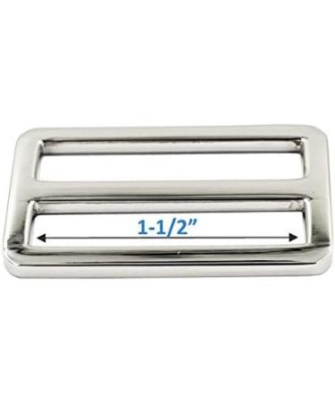 DGOL 10pcs 1-1/2 inch Slider Webbing Strap Tri Glide Buckles Zinc Alloy Tri-Glide Slide Buttons Fasteners (Silver) - Buy Online on GoSupps.com