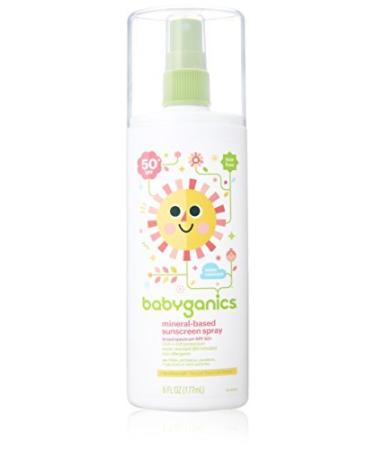 Babyganics Mineral Based Sunscreen Spray - SPF 50+ - Fragrance Free - 6.0 oz
