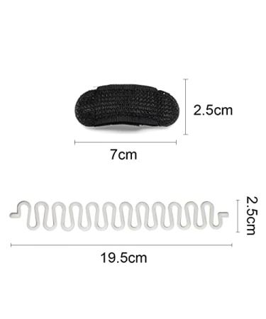 MENYIIYDS 4PC Hair Knit Tools - Fluffy Pads for Fashionable French Hairstyles & Twisted Braids - DIY Sticky Herringbone Hair Accessories (Black & White) - Buy Online on GoSupps.com