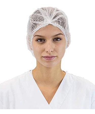 QIAN SOU Disposable Bouffant Caps Silky Soft Hair Nets 24