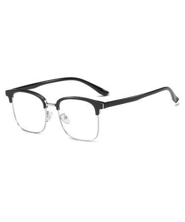 Parwana anti-blue light reading glasses fatigue relieves computer reader large flat light mirror presbyopia glasses (color: C1 size: +250) +250 C1