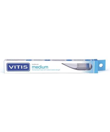 VITIS Medium Toothbrush - Manual - Recyclable Handle - Daily Use - 1 Unit (Random Colors) - Buy Online on GoSupps.com