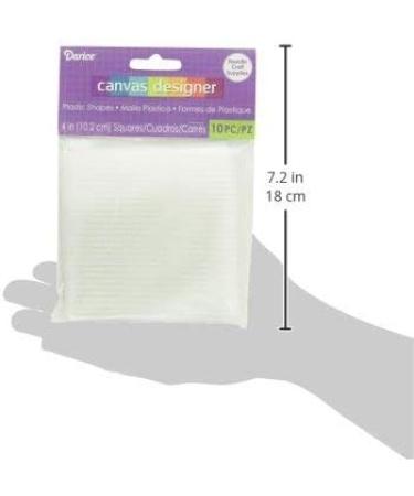 Darice 10-Piece 4x4-Inch Clear Square Plastic Canvas Shapes - Buy Online on GoSupps.com