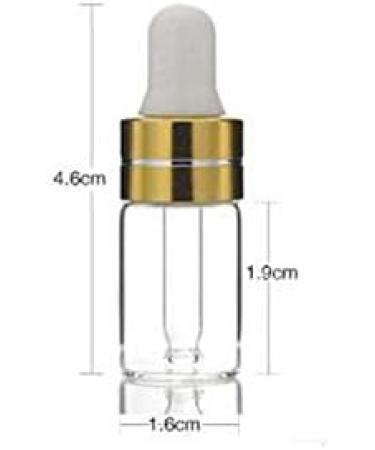 24PCS 3ML/0.1oz Empty Refillable Mini Clear Glass Essential/Massage Oil Dropper Bottles Cosmetic Makeup Perfume Sample Travel Packing Vial Jars Pot with Glass Eye Dropper and White Rubber Head - Buy Online on GoSupps.com