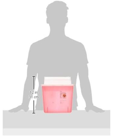 Covidien COV-8507SA SharpSafety 5 Quart Sharps Container with Counterbalance Lid - Transparent Red - Buy Online on GoSupps.com