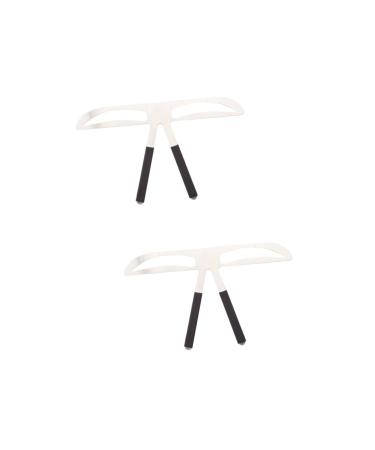 Housoutil 2pcs Eyebrow Makeup Tools Make up Kit Three-point Eyebrow Ruler Set Miss Balance Ruler Eyebrow Shape mediumx2pcs As Shownx2pcs