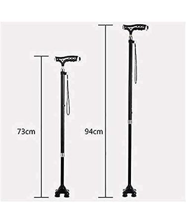 MidiLi Four-Foot Walking Stick with Led Light The Elderly Magnetic Retractable Skid Canes Crutches/Adjustable Height Everything is fine - Buy Online on GoSupps.com