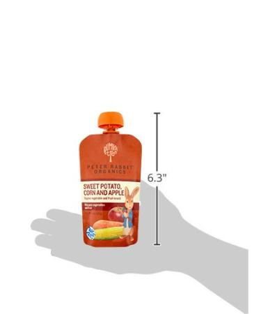 Peter Rabbit Organics Apple, Sweet Potato & Corn Pouches - 4.4oz, Pack of 10 - Organic Baby Food - Buy Online on GoSupps.com