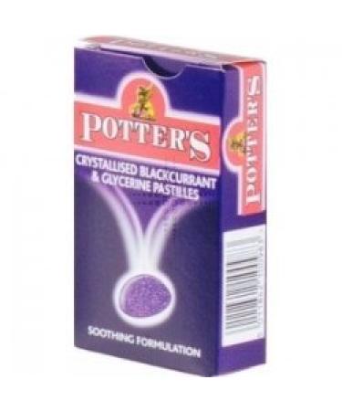 Potters Crystallised Blackcurrent & Glycerine Pastilles x 45g