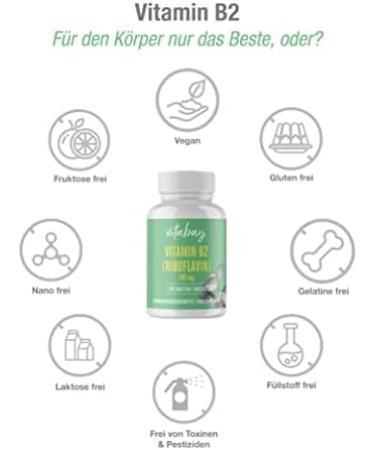 Vitabay Vitamin B2 (Riboflavin) - 400 Vegan Tablets | High Dose 100 mg | Laboratory Tested | Premium Quality | 2-Pack - Buy Online on GoSupps.com