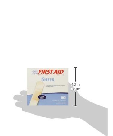 American White Cross 24509 Adhesive Bandages Sheer Strips 3/4 x 3 - Box of 100 - Buy Online on GoSupps.com