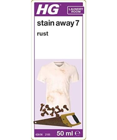 HG Stain Away 7 Rust Stain Remover | Textile Safe 50ml | Removes Stubborn Rust Stains from Clothes, Tiles, Concrete, and Natural Stone - Buy Online on GoSupps.com