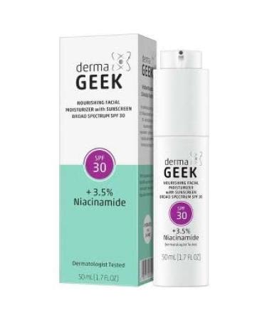 DermaGEEK Nourishing Facial Moisturizer with Sunscreen SPF 30 1.7 oz