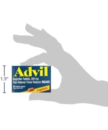 Advil Coated Ibuprofen 200mg Caplets- 24 Count Pack- Pain Reliever and Fever Reducer - Buy Online on GoSupps.com