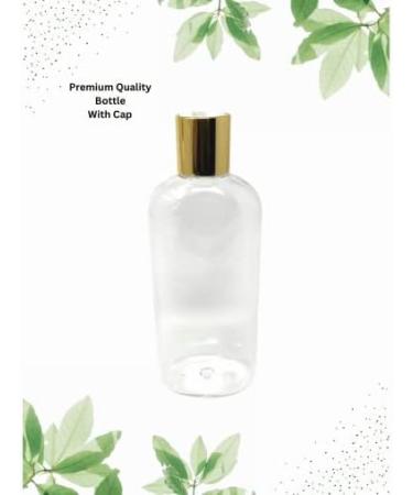 8oz Plastic Bottles with Gold Disk Top Cap (Pack of 3) - BPA-Free, Reusable, Ideal for Shampoo, Conditioner, Lotions, and Oils - Travel Toiletries and Cleaning Supplies - Buy Online on GoSupps.com