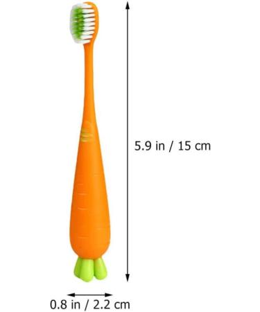 Beaupretty 6pcs Cartoon Carrot Toothbrush Set for Babies - Soft Bristle Training Brushes for Oral Care & Travel - Buy Online on GoSupps.com