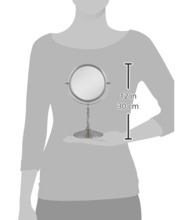 Zadro Round Makeup Mirror 5X 1X Magnification, Rotating Head, 7W x 10H - Non-Lighted, Desk Vanity Mirror - Buy Online on GoSupps.com