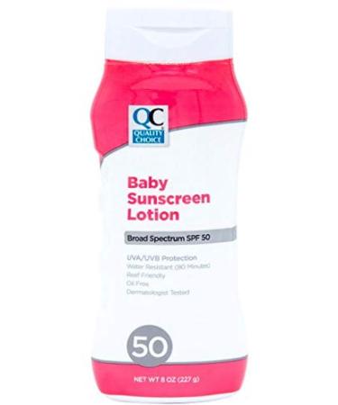 Quality Choice Baby Sunscreen SPF 50 Lotion  8 Oz