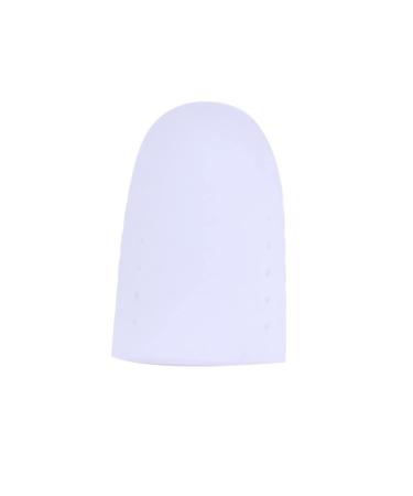 Healeved 2 Pair Toe Cushion Tube Big Toe Cover Silicone Toe Sleeves Toe Tubes for Hammer Toes Big Toe Cover Cushion Thumb Protector Silicone Finger Protector Big Toe Sleeve Jacket Size 2 White