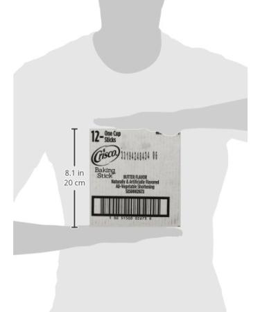 Crisco Baking Stick Butter Flavor Shortening 6.7 oz (Pack of 12) - All-Vegetable Formula - Buy Online on GoSupps.com