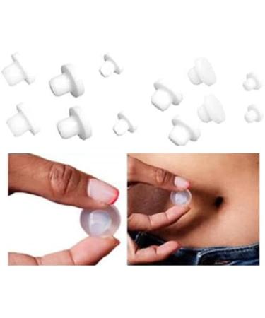 10pcs Silicone Belly Button Plugs - Post Tummy Tuck Umbilicus Shaper for Surgery Recovery - White - Buy Online on GoSupps.com