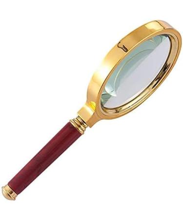 Magnifying Glass 10X Handheld Reading Magnifier HD Glass Lens Comfort Metal Grip 80mm HD Portable Reading Magnifying Glass - Buy Online on GoSupps.com