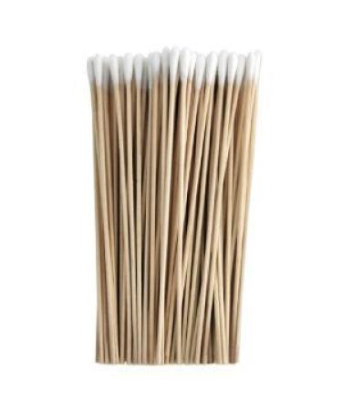 100pcs 6" Wooden Handle Single-Tipped Cotton Swab Cotton Buds