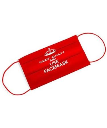 Cencibel Smart Casual Keep Calm and Carry On Mask - Red | International Shipping Available - 1 Unit - Buy Online on GoSupps.com