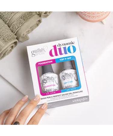 Gelish Dynamic Duo Gel Nail Polish Set - Foundation Base and Top Sealer 0.5 Fl Oz - Buy Online on GoSupps.com