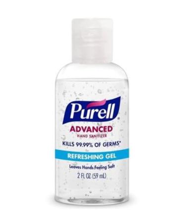 Purell's Advanced Instant Hand Sanitizer Refreshing Gel - Travel Size 2 fl oz Flip-Cap Bottle (2 fl oz 12)