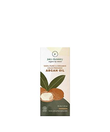 Buy Juicy Chemistry Cold Pressed Argan Oil 100% Organic - 30ml | Best Carrier Oil for Skin & Hair | International Shipping Available - Buy Online on GoSupps.com
