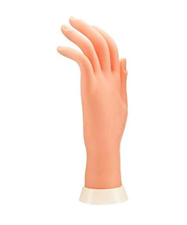 LASSUM Soft Plastic Mannequin Hand,Flexible Bendable Fake Hand Manicure Practice Tool