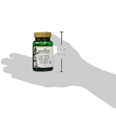 Swanson Grape Seed Green Tea & Pine Bark Complex - Cardiovascular & Immune Support Supplement, 60 Capsules - Buy Online on GoSupps.com