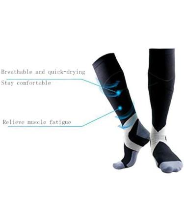 ZLYJ Compression Socks for Men & Women | 20-30mmHg Knee High Support Stockings for Running & Football - Buy Online on GoSupps.com