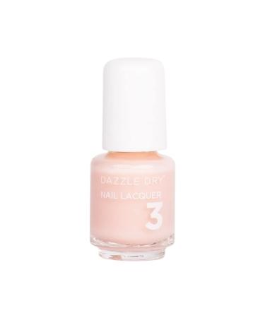 Dazzle Dry Nail Mini Lacquer (Step 3) - Livin' La Vida Yoga - A soft and pale creamy pink with a hint of diamond dusted shimmer. Semi-sheer shimmer cream. (0.17 fl oz)