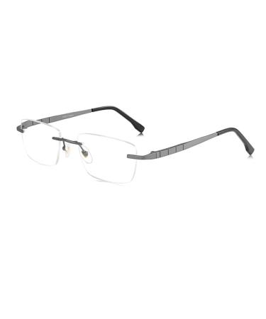 Riccie ultra-light borderless titanium reading glasses men with anti-blue light HD Aspherical resin glass magnifying glass +1.0 to +3.0.02 +2.0 +2.0 02