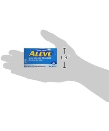 Aleve Tablets 220mg (NSAID) Pain Reliever/Fever Reducer - 24 Count Blue - Buy Online on GoSupps.com