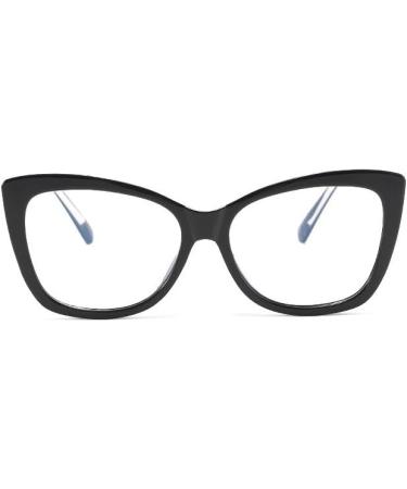 Trendy Anti-UV Blue Light Blocking Oversized Cat-Eye Reading Glasses +150 - Flat Light Mirror Black-Red | International Shipping - Buy Online on GoSupps.com
