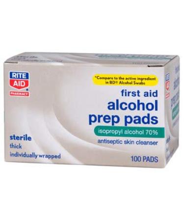 Rite Aid Alcohol Prep Pads, Isopropyl Alcohol 70% - 100 Count